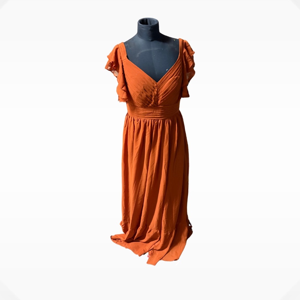 Elegant Orange Women's Dress